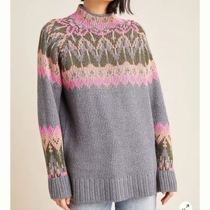 Anthropologie Mock Neck Sweater XL